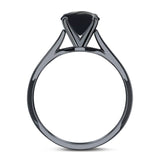 Art Deco Oval Natural Stone Solitaire Ring