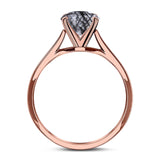 Art Deco Oval Natural Stone Solitaire Ring