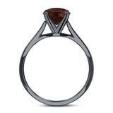Art Deco Oval Natural Stone Solitaire Ring