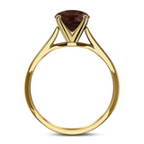 Art Deco Oval Natural Stone Solitaire Ring
