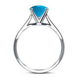 Art Deco Oval Natural Stone Solitaire Ring