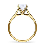 Pear Teardrop Natural Stone Cathedral Ring