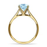 Pear Teardrop Natural Stone Cathedral Ring