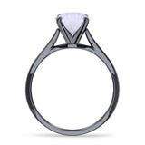 Pear Teardrop Natural Stone Cathedral Ring