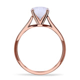 Pear Teardrop Natural Stone Cathedral Ring