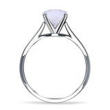 Pear Teardrop Natural Stone Cathedral Ring