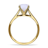 Pear Teardrop Natural Stone Cathedral Ring