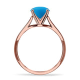Pear Teardrop Natural Stone Cathedral Ring