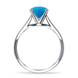Pear Teardrop Natural Stone Cathedral Ring