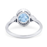 Art Deco Oval Natural Stone Wedding Ring