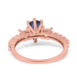 Pear Teardrop Natural Stone Trellis Ring