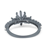 Pear Teardrop Natural Stone Trellis Ring