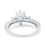 Pear Teardrop Natural Stone Trellis Ring
