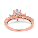 Pear Teardrop Natural Stone Trellis Ring