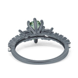 Pear Teardrop Natural Stone Trellis Ring