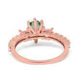 Pear Teardrop Natural Stone Trellis Ring