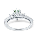Pear Teardrop Natural Stone Trellis Ring