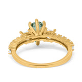 Pear Teardrop Natural Stone Trellis Ring