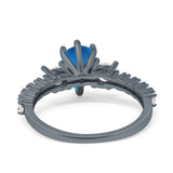 Pear Teardrop Natural Stone Trellis Ring