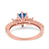 Pear Teardrop Natural Stone Trellis Ring