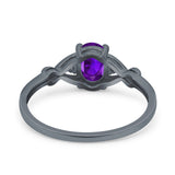 Oval Split Shank Twisted Ring