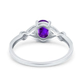 Oval Split Shank Twisted Ring