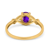 Oval Split Shank Twisted Ring