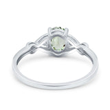 Oval Split Shank Twisted Ring