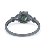 Oval Split Shank Twisted Ring