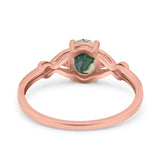 Oval Split Shank Twisted Ring