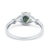 Oval Split Shank Twisted Ring