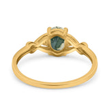 Oval Split Shank Twisted Ring