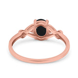 Oval Split Shank Twisted Ring