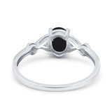 Oval Split Shank Twisted Ring