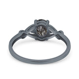 Oval Split Shank Twisted Ring