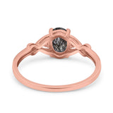 Oval Split Shank Twisted Ring