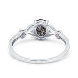 Oval Split Shank Twisted Ring