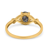 Oval Split Shank Twisted Ring