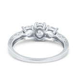 Three Stone Oval Natural Stone Trio Ring