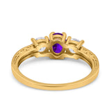 Three Stone Oval Natural Stone Trio Ring