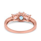 Three Stone Oval Natural Stone Trio Ring