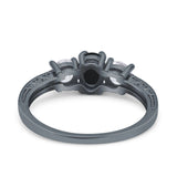 Three Stone Oval Natural Stone Trio Ring