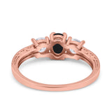 Three Stone Oval Natural Stone Trio Ring