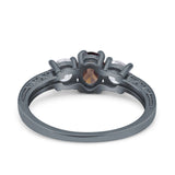 Three Stone Oval Natural Stone Trio Ring