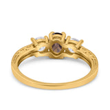 Three Stone Oval Natural Stone Trio Ring