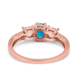 Three Stone Oval Natural Stone Trio Ring