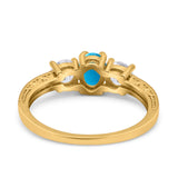 Three Stone Oval Natural Stone Trio Ring