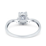 Art Deco Round Natural Stone Wedding Ring