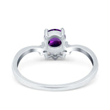 Art Deco Round Natural Stone Wedding Ring
