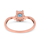 Art Deco Round Natural Stone Wedding Ring